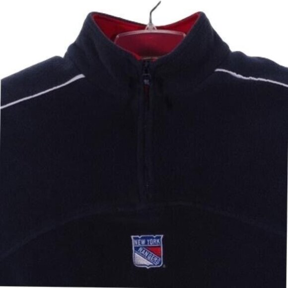 New York Rangers NHL Fleece Mens Medium Pullover Half-Zip Jacket - Picture 4 of 11